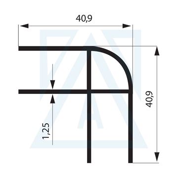 Resim Bella Serisi Köşe Dönüş Profili - 1311 - 0.428 kg/m