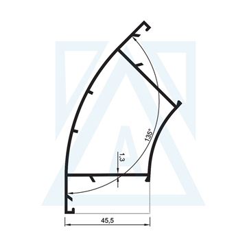 Resim 135 Derece Dönüş Profili - 3645 - 0.985 kg/m