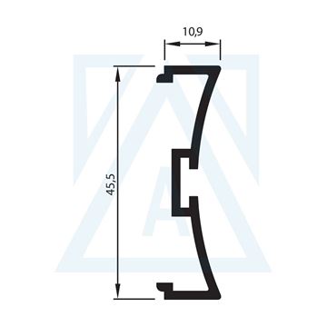 Resim Düz Seri Çarpma Kapı Adaptörü - 1620-M - 0.350 kg/m