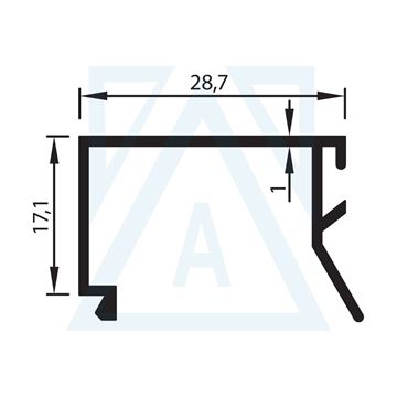 Resim Tek Cam Çıtası - 1507 - 0.210 kg/m