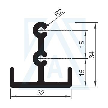 Resim Ara Bölme Bağlantı Profili - 11272 - 0.560 kg/m